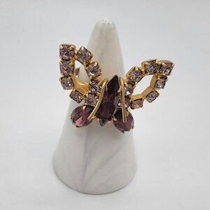 Butterfly Ring Size 4.25 Gold Tone Fashion‎ Jewelry Gift Statement